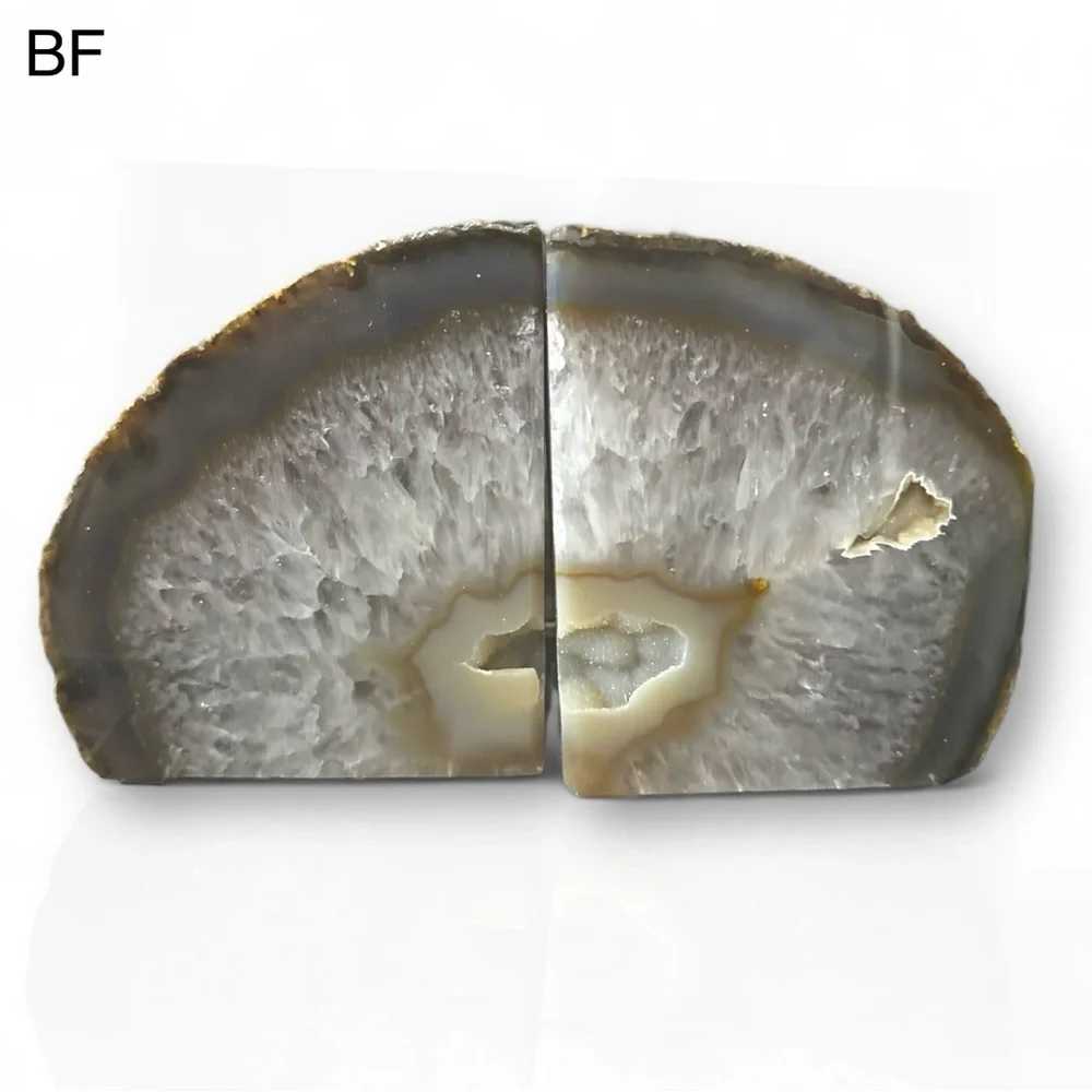 Crystal Bookends Natural Agate Geode Center: Choose Your Pair (1 pair per order) - Picture 2 of 8